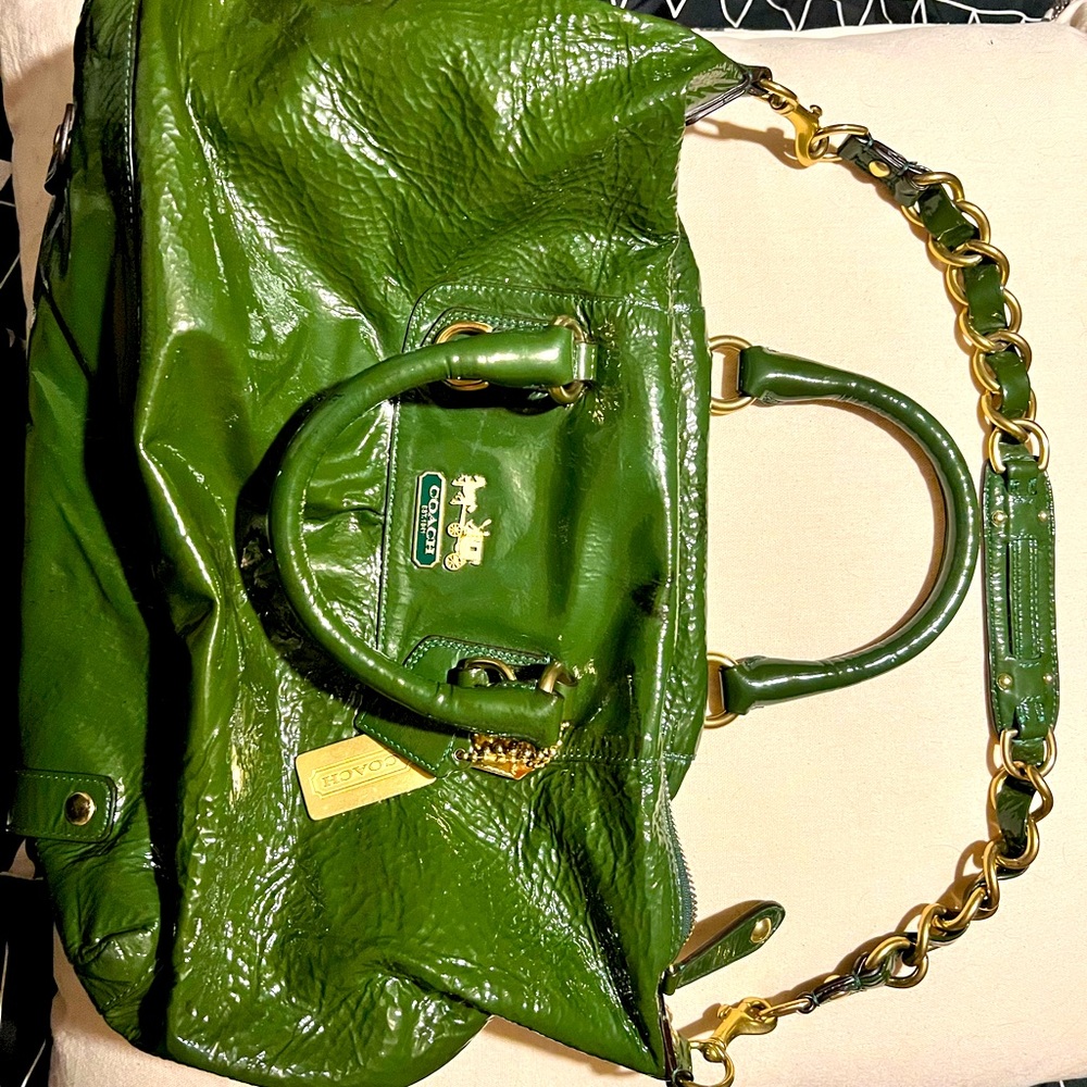 Authentic green coach purse